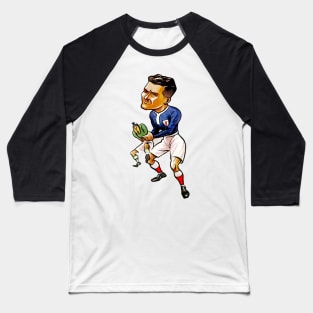 Vintage French Rugby Player Baseball T-Shirt